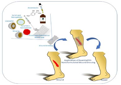 Nanotechnology Development for Formulating Essential Oils in Wound Dressing Materials to Promote the Wound-Healing Process: A Review